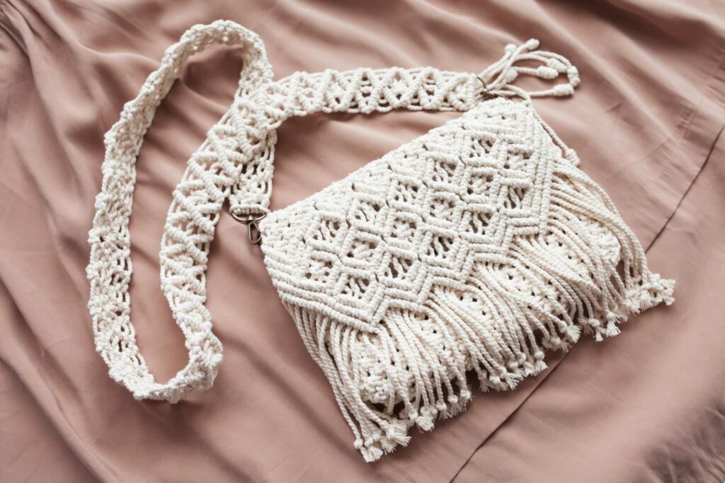 Sac en crochet, accessoire d'été durable